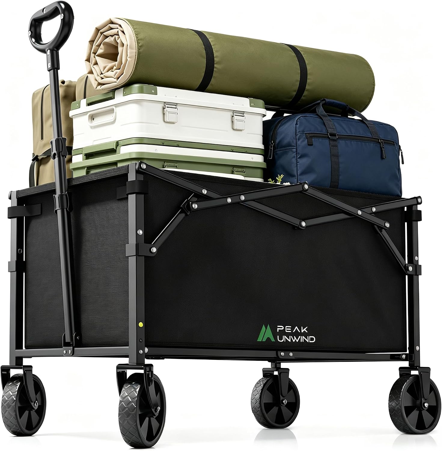 Detalle de Folding Wagon Cart 220 lb Capacity