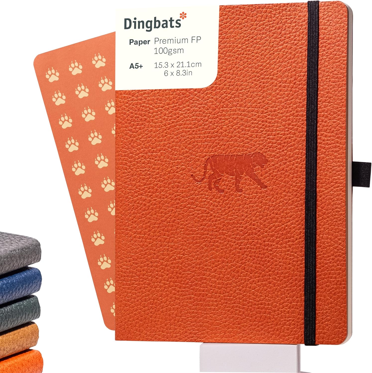 Detalle de Dingbats Wildlife Dotted Journal Notebook A5 — Vegan Leather Soft Cover