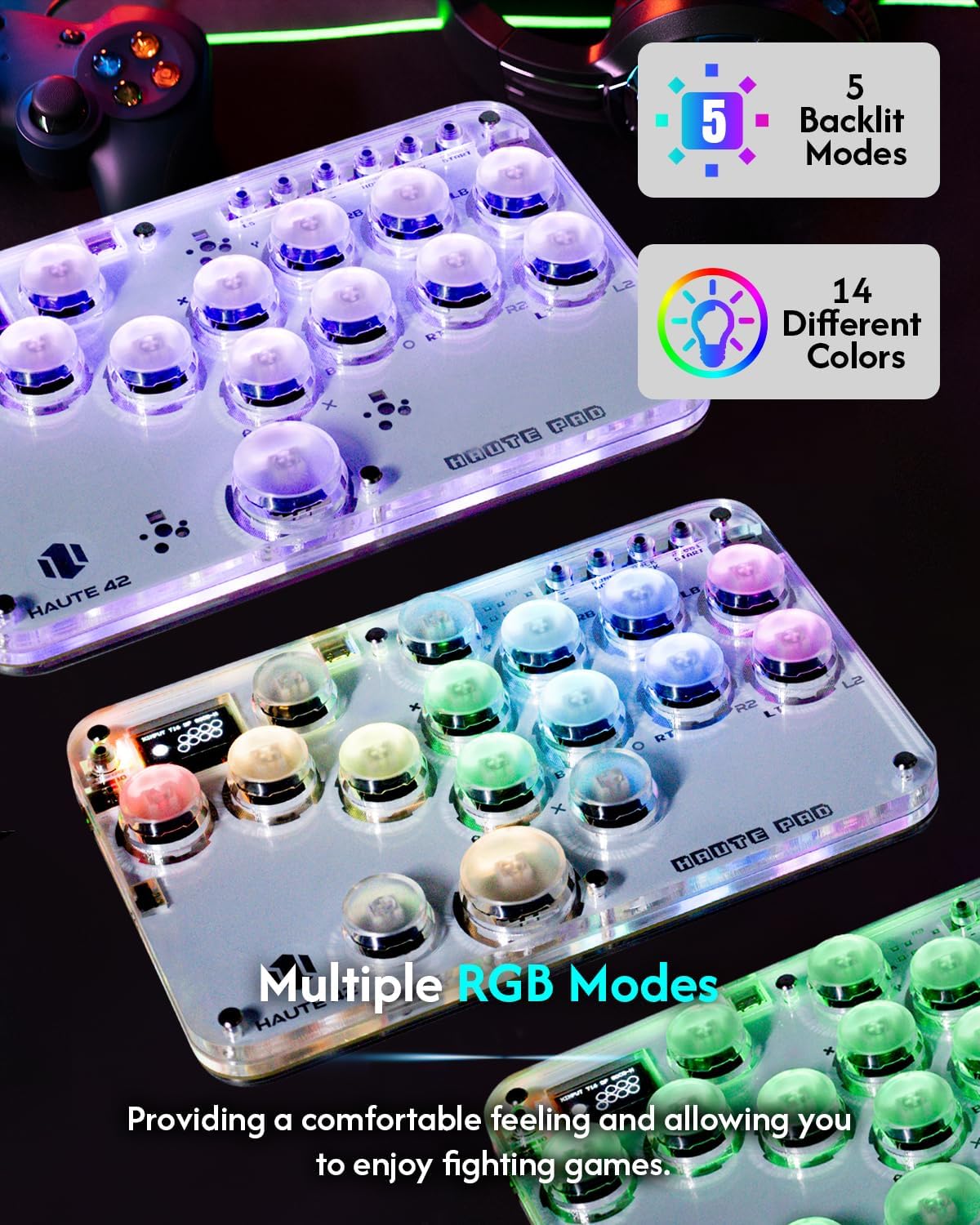 Thumbnail 4 de Sehawei Haute42 Arcade Stick 16Keys All-Button with Custom RGB & Turbo – Street Fighter style controller