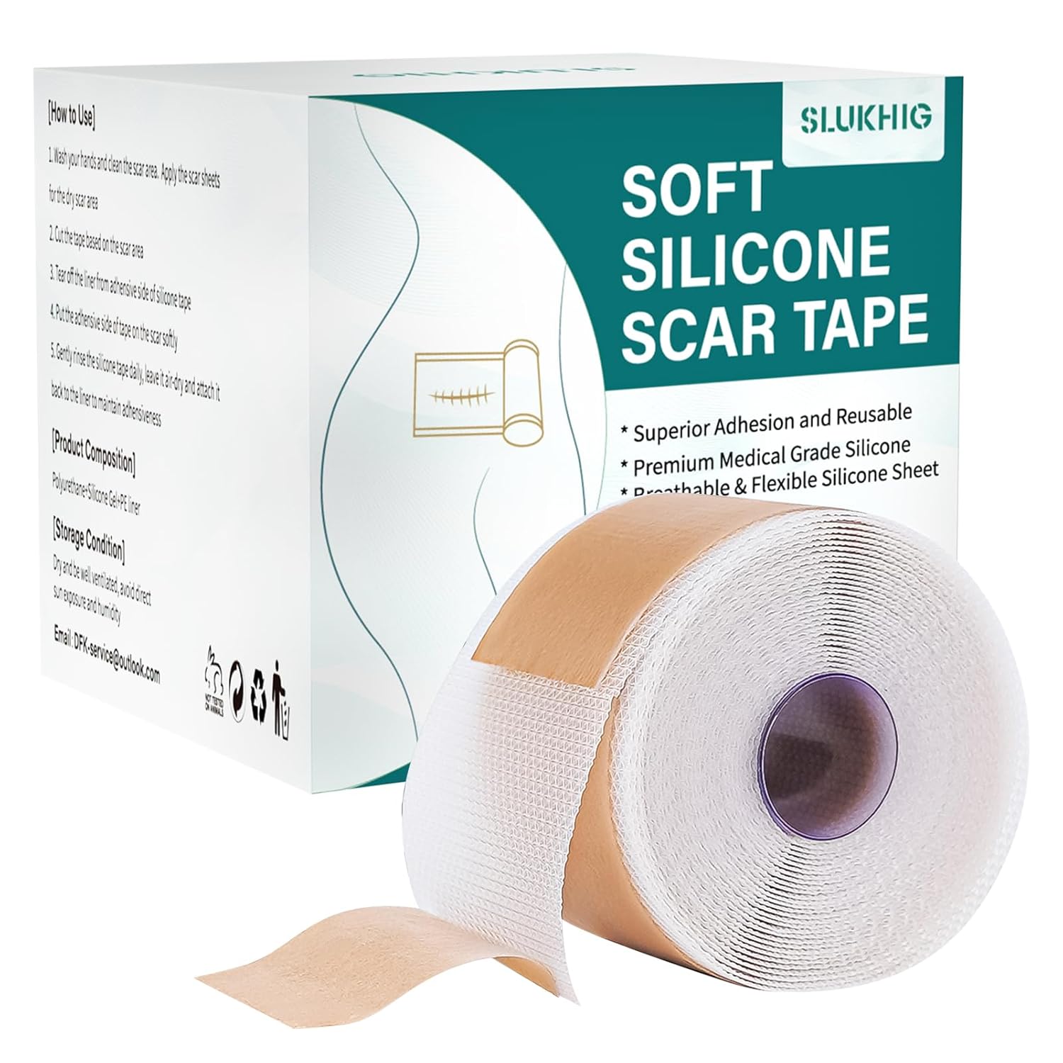 Detalle de Silicone Scar Sheets 1.6" x 158" Roll