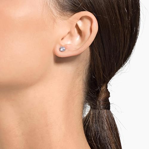 Detalle de Swarovski Orecchini a lobo Attract Round, Bianchi, Placcato rodio