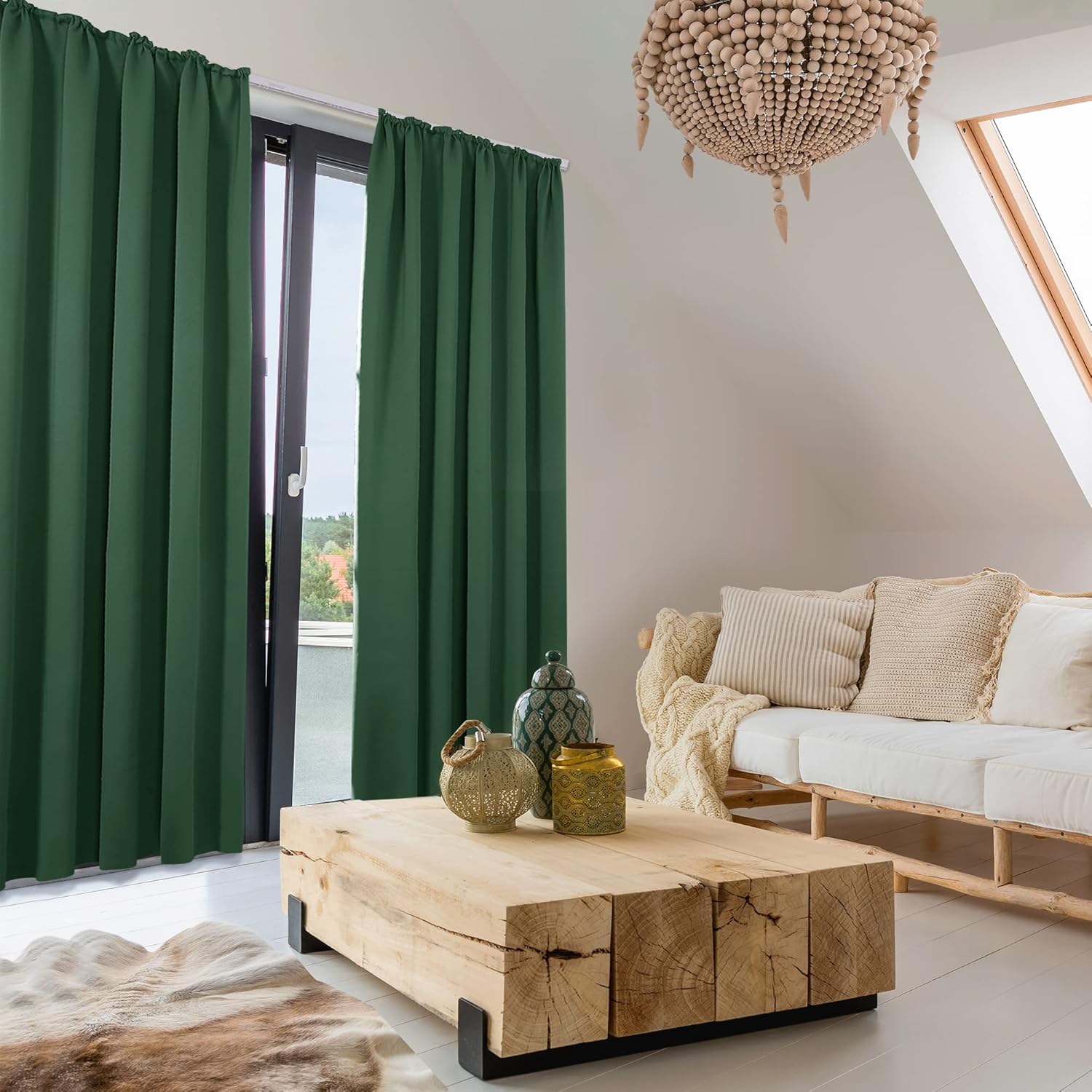 Thumbnail 4 de Deconovo Cortinas Térmicas Aislantes 2 Piezas 140x160 Verde