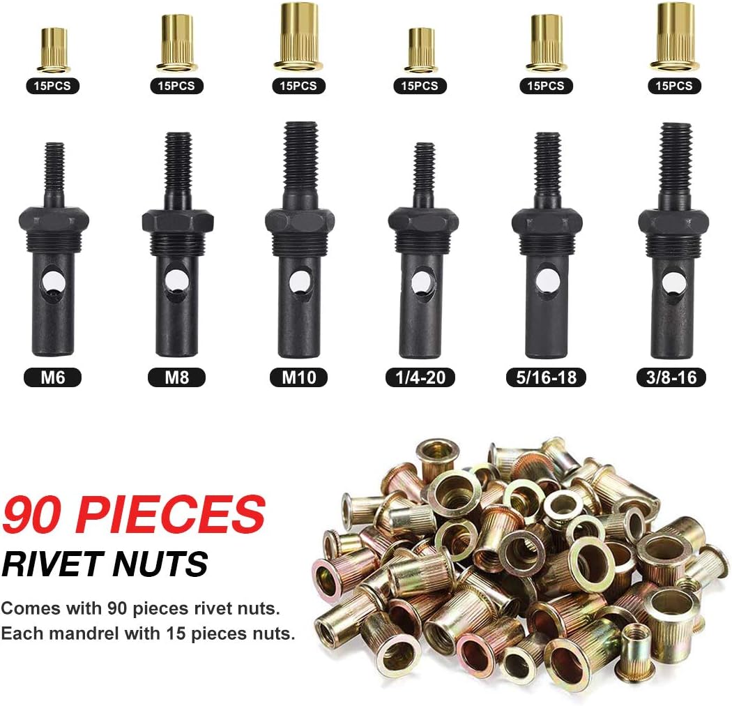 Thumbnail 3 de AOBEN 14" Rivet Nut Tool 90pcs Kit