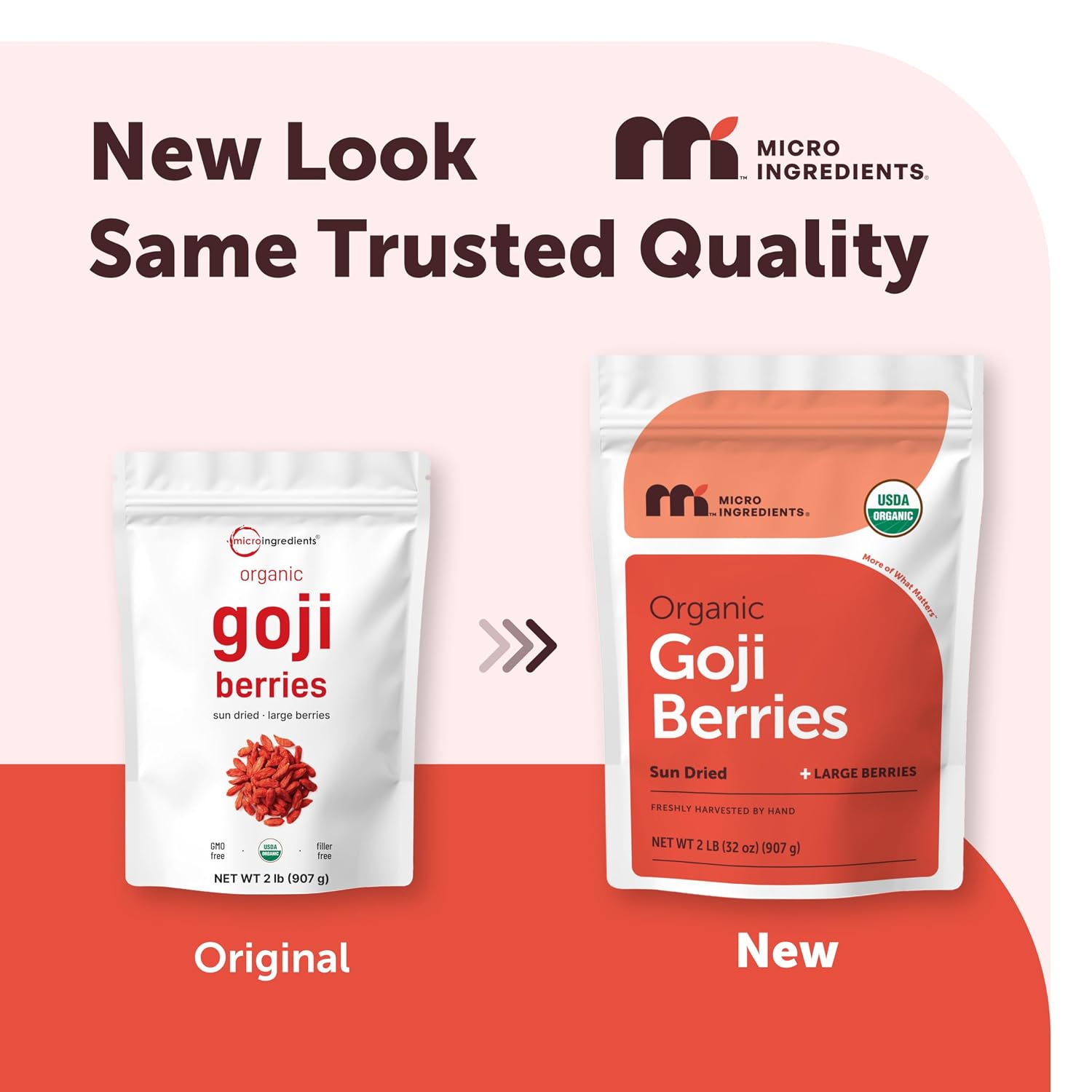 Detalle de Micro Ingredients GOJ-Parent Organic Goji Berries, 32 oz Sun-Dried Whole Fruit