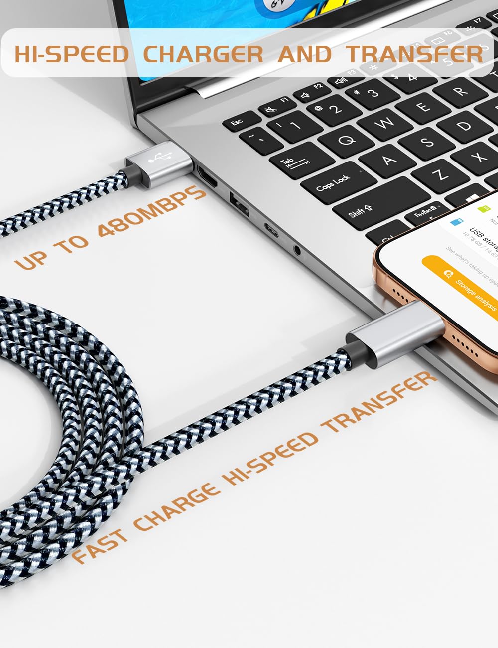 Thumbnail 4 de Teeind Tpc001 USB C Cable 6ft