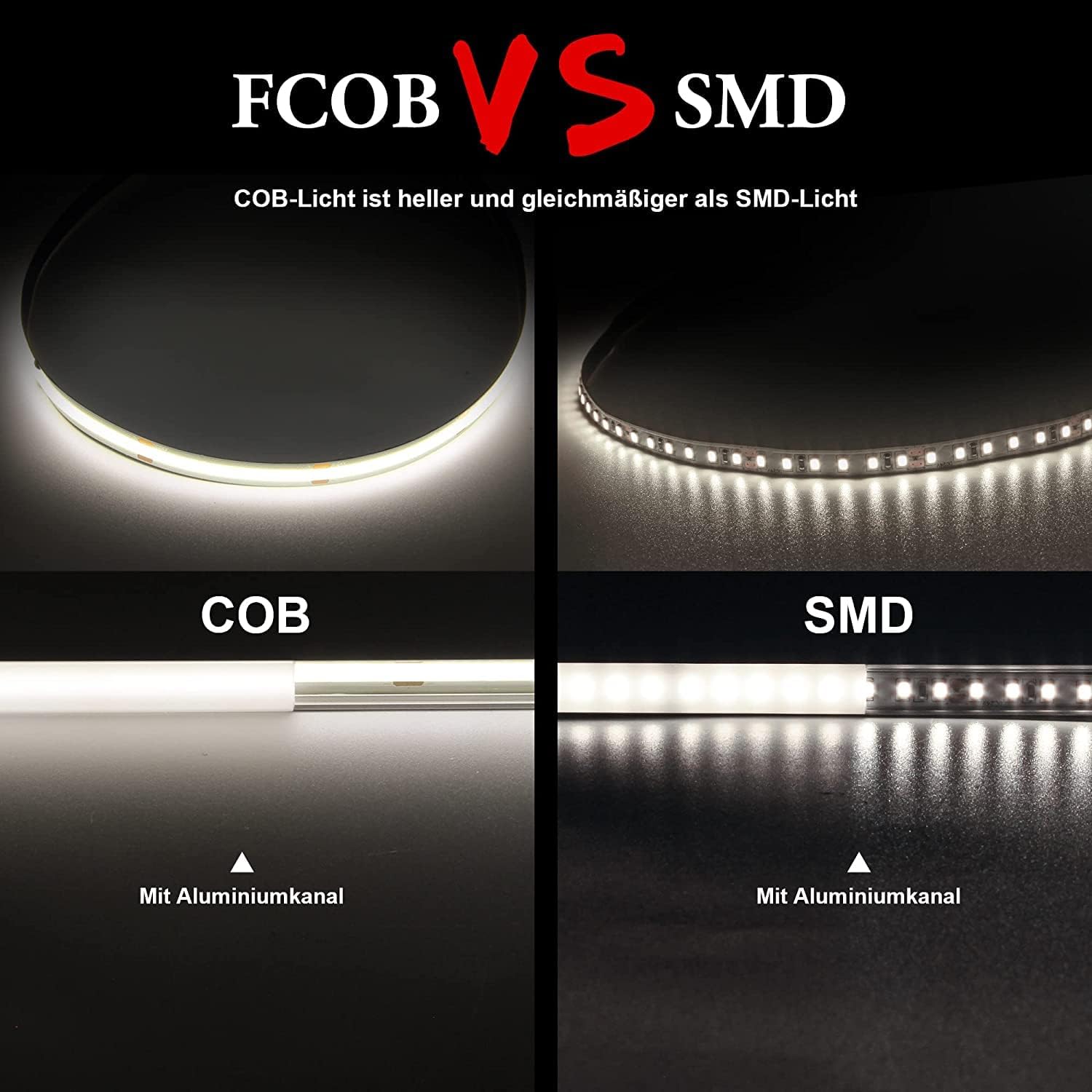 Thumbnail 4 de TTWAY COB LED Streifen 2M 4000K Naturweiß
