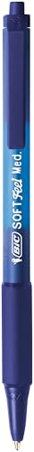 Detalle 1 de BIC Soft FeelClic Grip Penna a Sfera con Punta Media 1,0 mm – confezione da 12, Blu