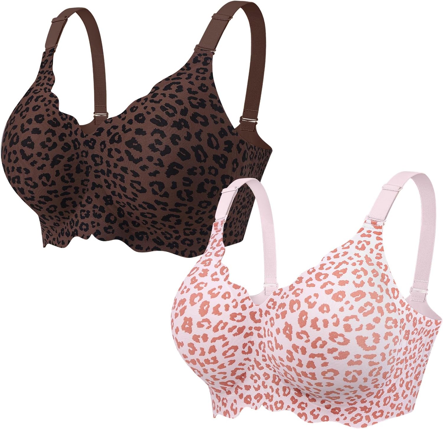 Thumbnail 6 de OEAK Women Jelly Bras No Underwire Scalloped Push Up T-Shirt Bra (Seamless, Full Coverage, Convertible)