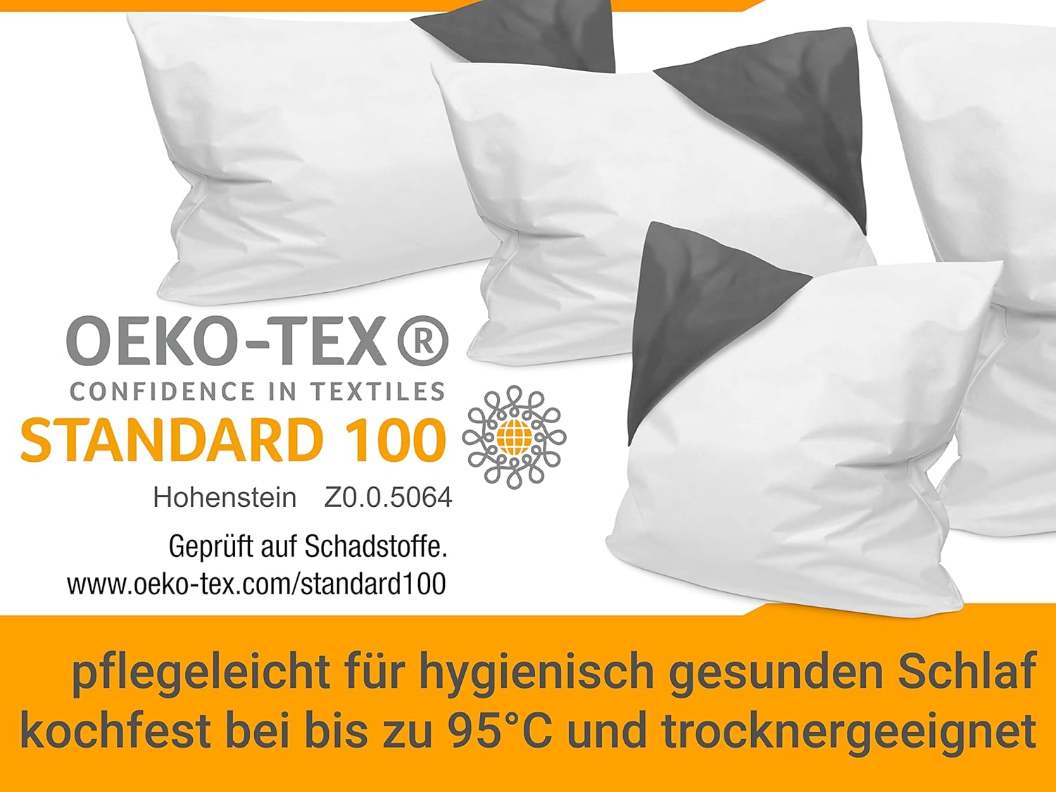 Thumbnail 5 de Coussin allergendichte Zwischenbezüge – Housse intermédiaire hypoallergénique, blanc, 40 × 60 cm