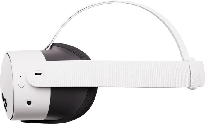Detalle de Meta Quest 3S (128 GB) mit BlueBuilt PC Link-Kabel – VR-Headset für Mixed Reality & PC-Streaming