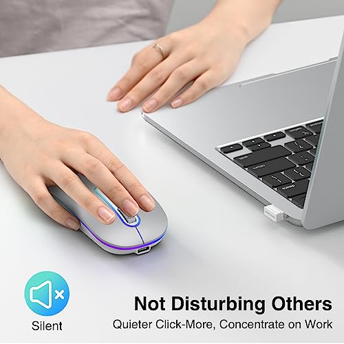 Thumbnail 3 de cimetech Bluetooth ratón recargable 2 modos