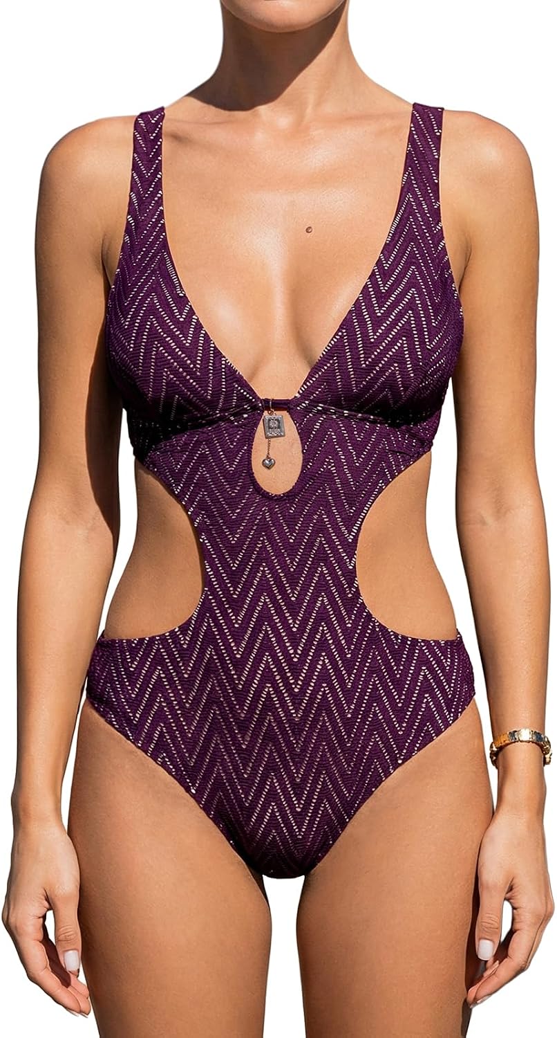 Detalle de CUPSHE Maillot monokini décolleté plongeant