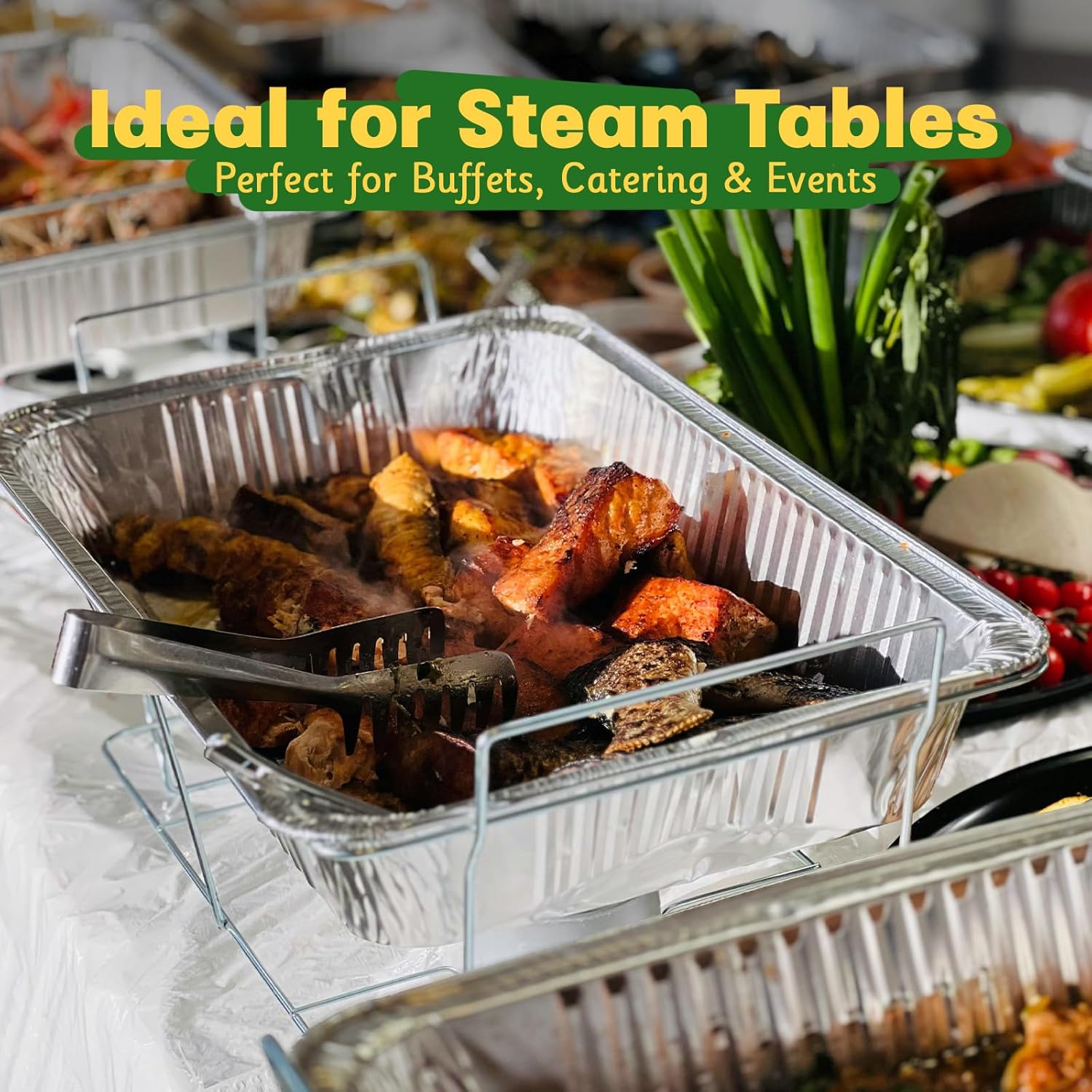 Thumbnail 4 de Boxential 9x13 Aluminum Pans (40 Pack) — Extra Heavy-Duty Disposable Half-Size Foil Baking Trays