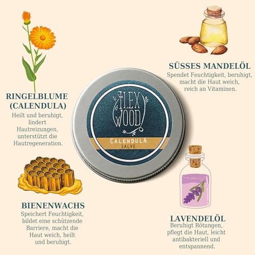 Detalle de The Ilex Wood Ringelblumensalbe – rein natürliche, handgefertigte Salbe (100 ml)