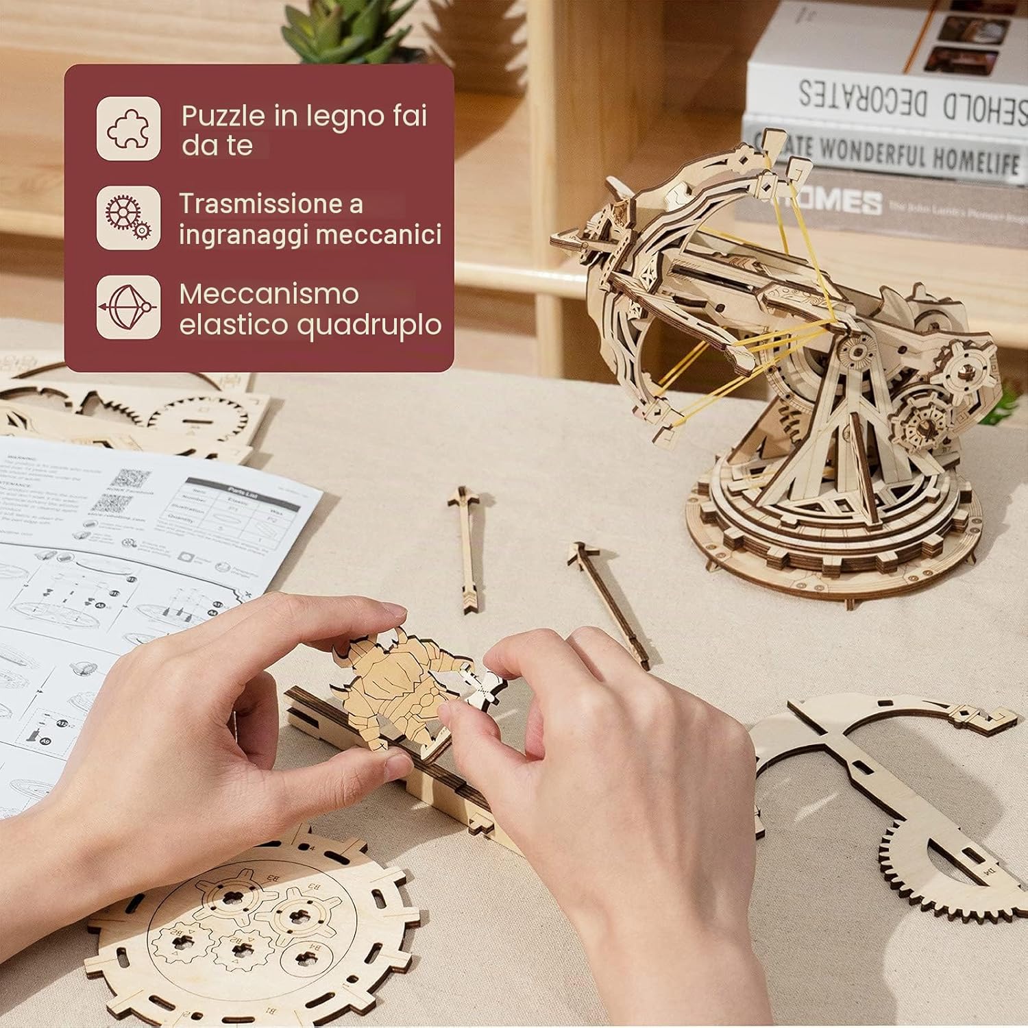 Detalle de ROKR Puzzle in Legno 3D 142 pezzi 🧩