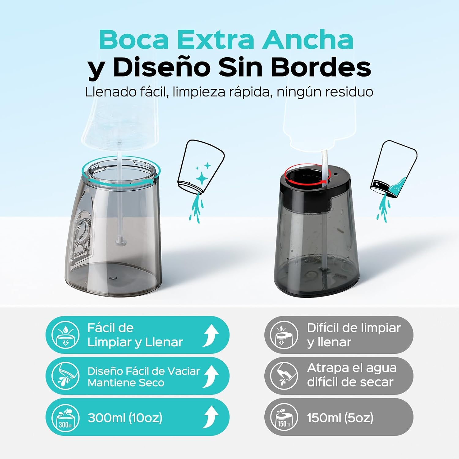 Thumbnail 6 de COSLUS C51 irrigador dental bucal portátil inalámbrico con 3 modos, 18 niveles y depósito de 300 ml (IPX7)