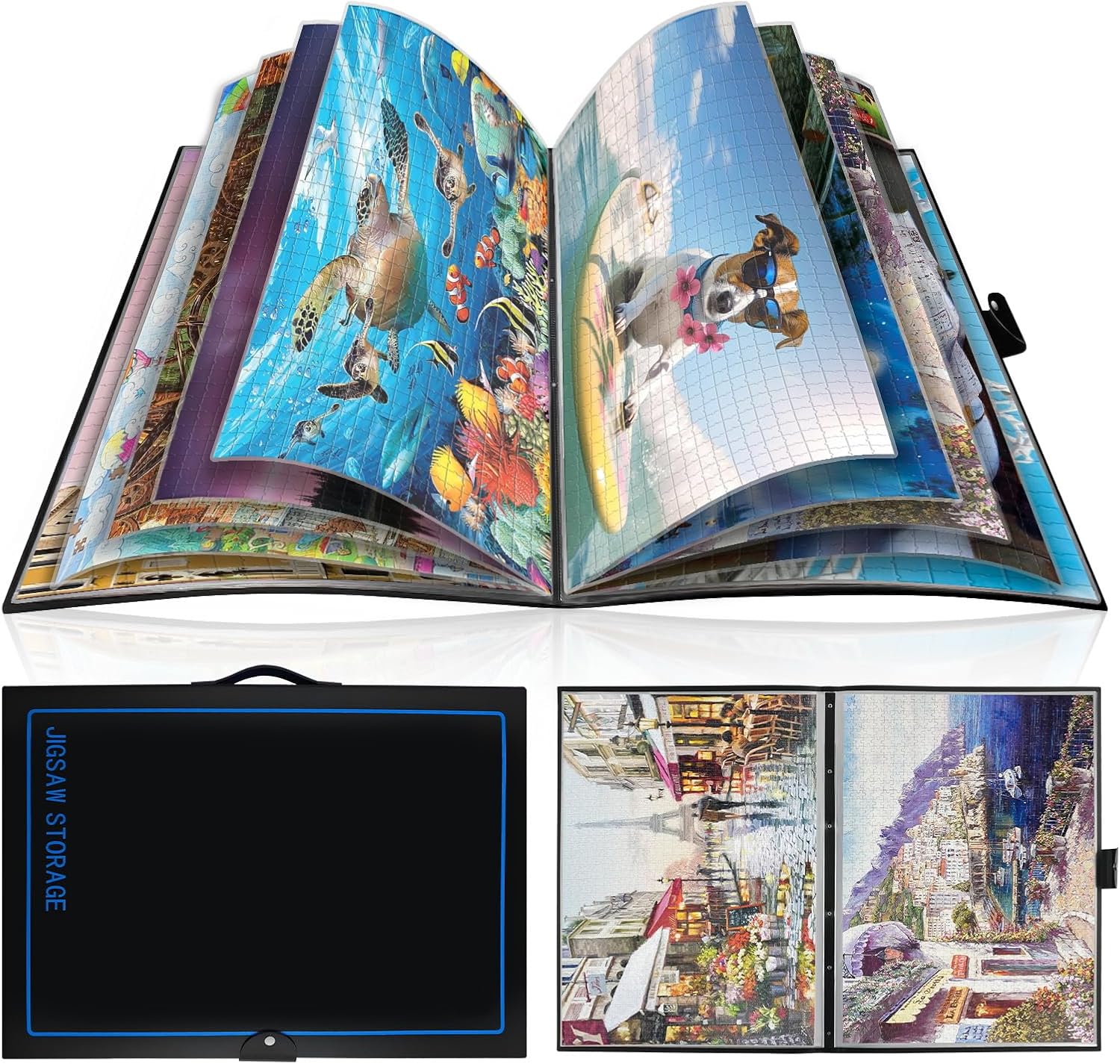 Detalle de ALL4JIG Large Puzzle Binder for 500–1000 Piece Puzzles (Holds 20 Puzzles)