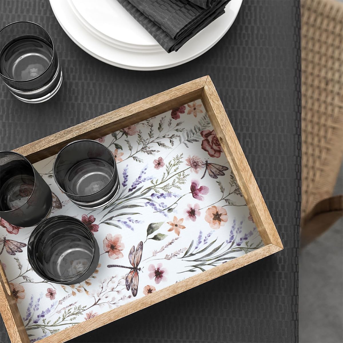 Thumbnail 4 de Floral Shelf and Drawer Liner 12in x 20ft