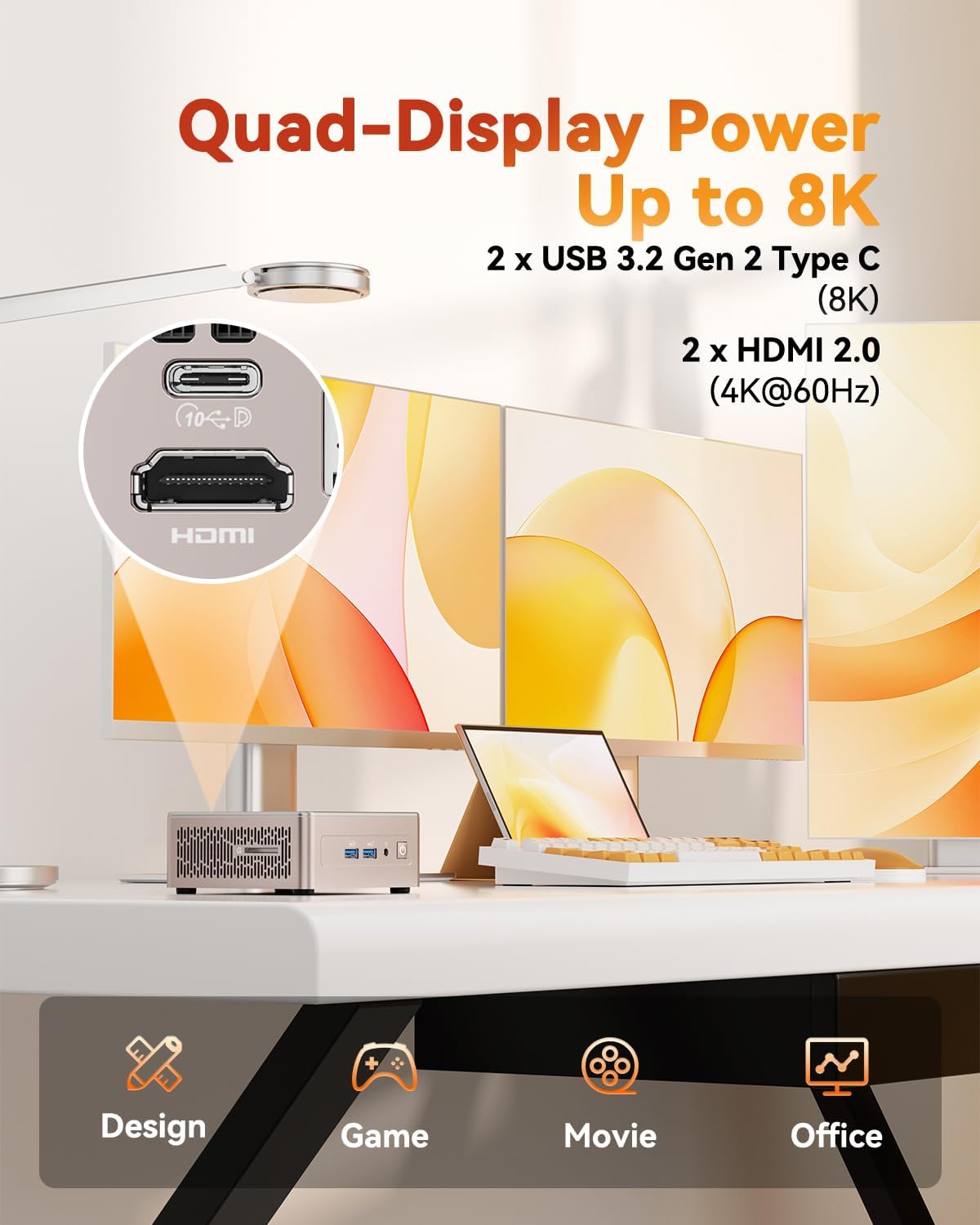 Thumbnail 6 de GEEKOM A5 Mini PC with Ryzen 5 7430U: Compact, Upgradable Power for 4K and Productivity