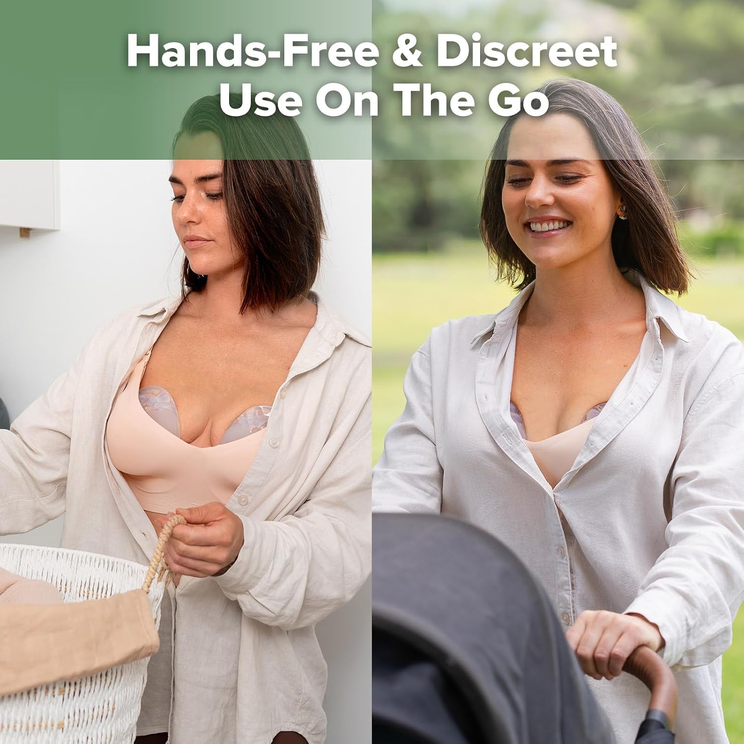 Thumbnail 5 de haakaa Halo Silicone Breast Milk Collector – Wearable Hands-Free Breast Pump (3oz/90ml)