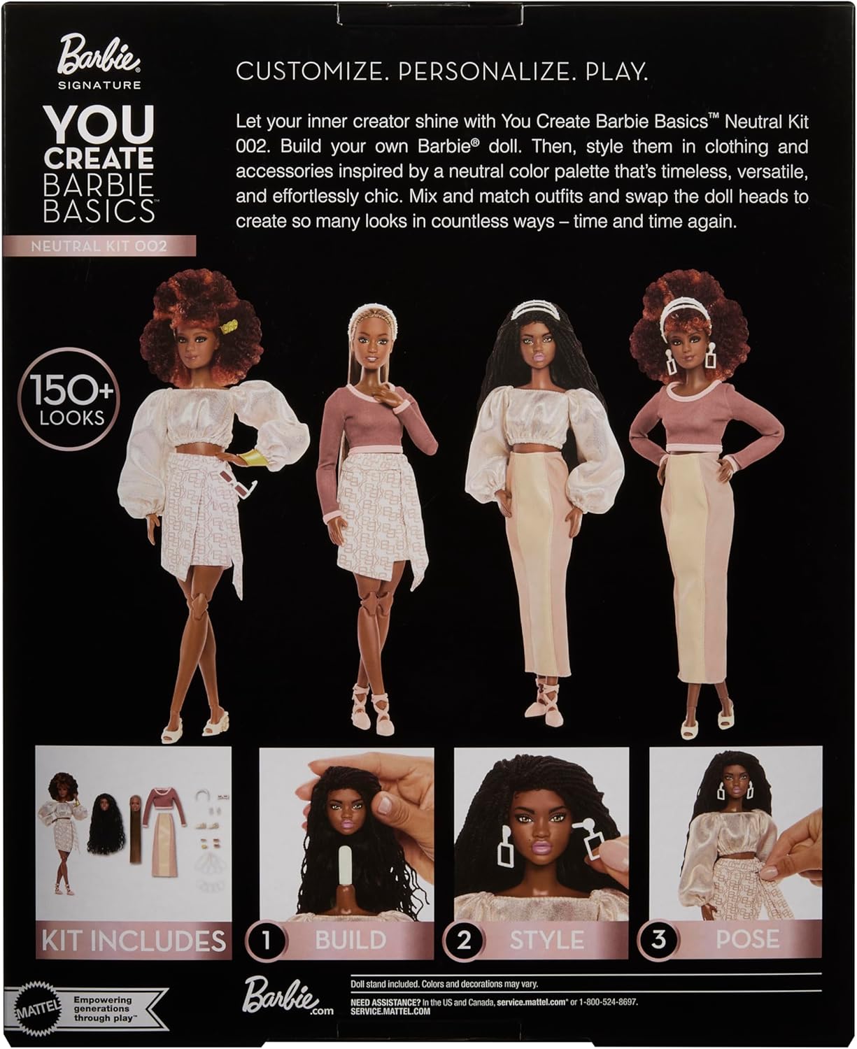 Thumbnail 5 de Barbie Basics You Create Neutral Kit 002 – Customisable Fashion Doll with Interchangeable Heads and Universal-fit Wardrobe