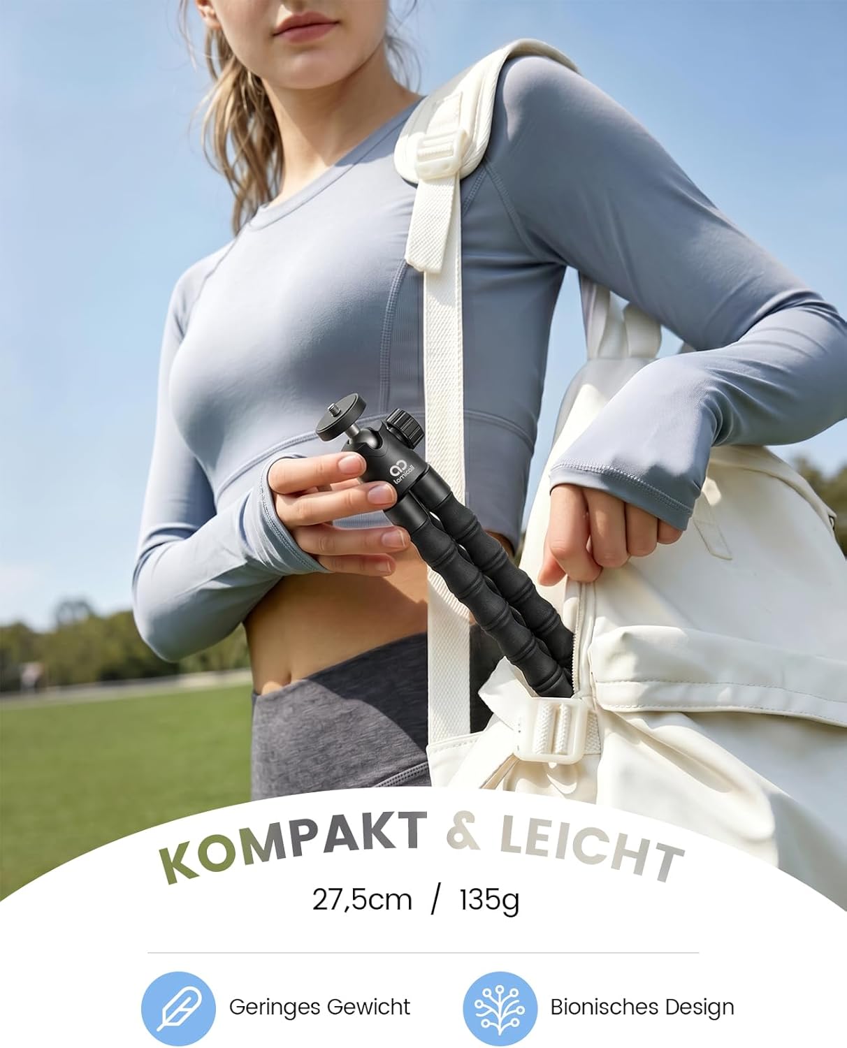 Detalle de Lamicall Handy Stativ – Mini Stativ für Smartphone, ultrakompakt, flexibel und vielseitig