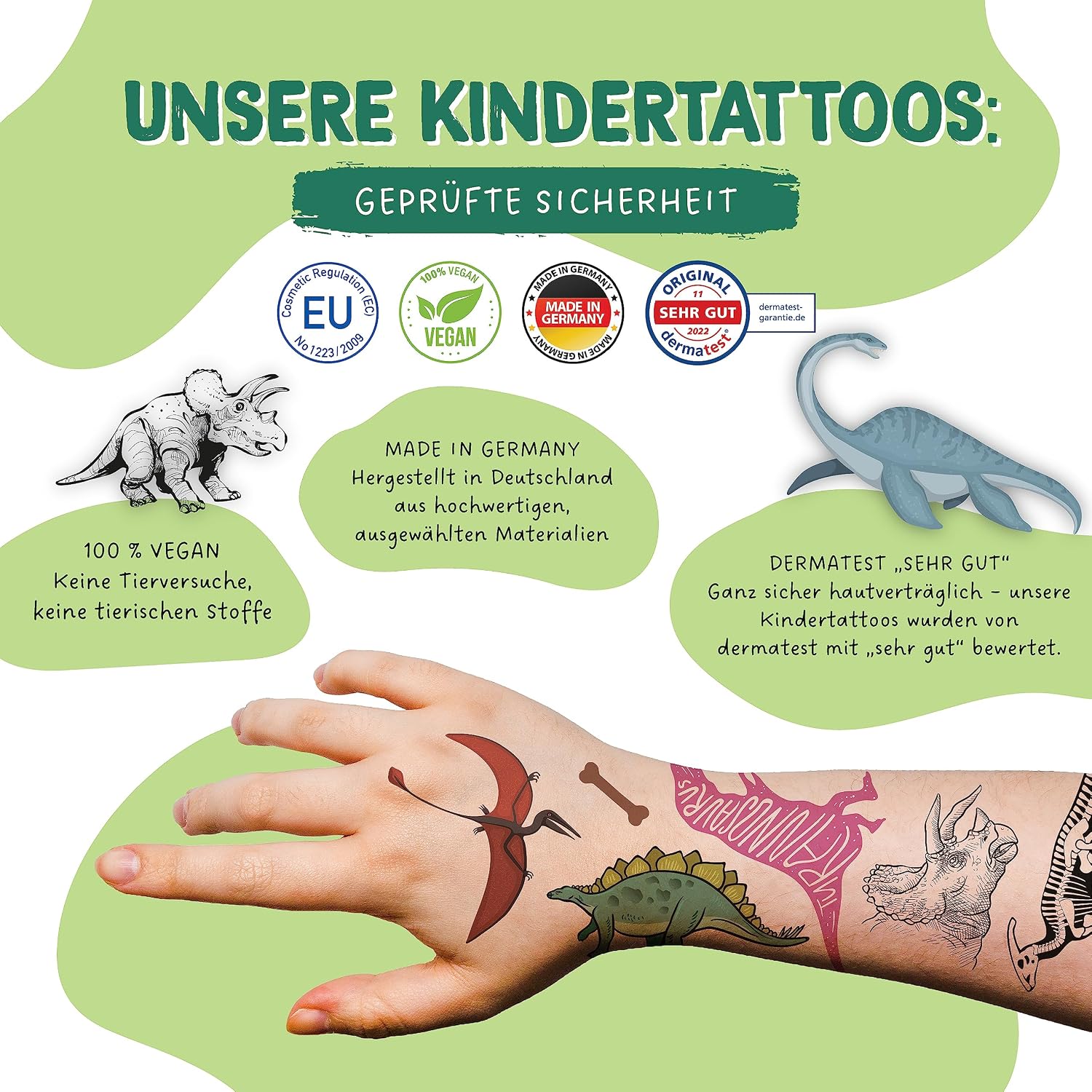 Detalle de Papierdrachen Papierdrachen Tattoos 100 für Jungen
