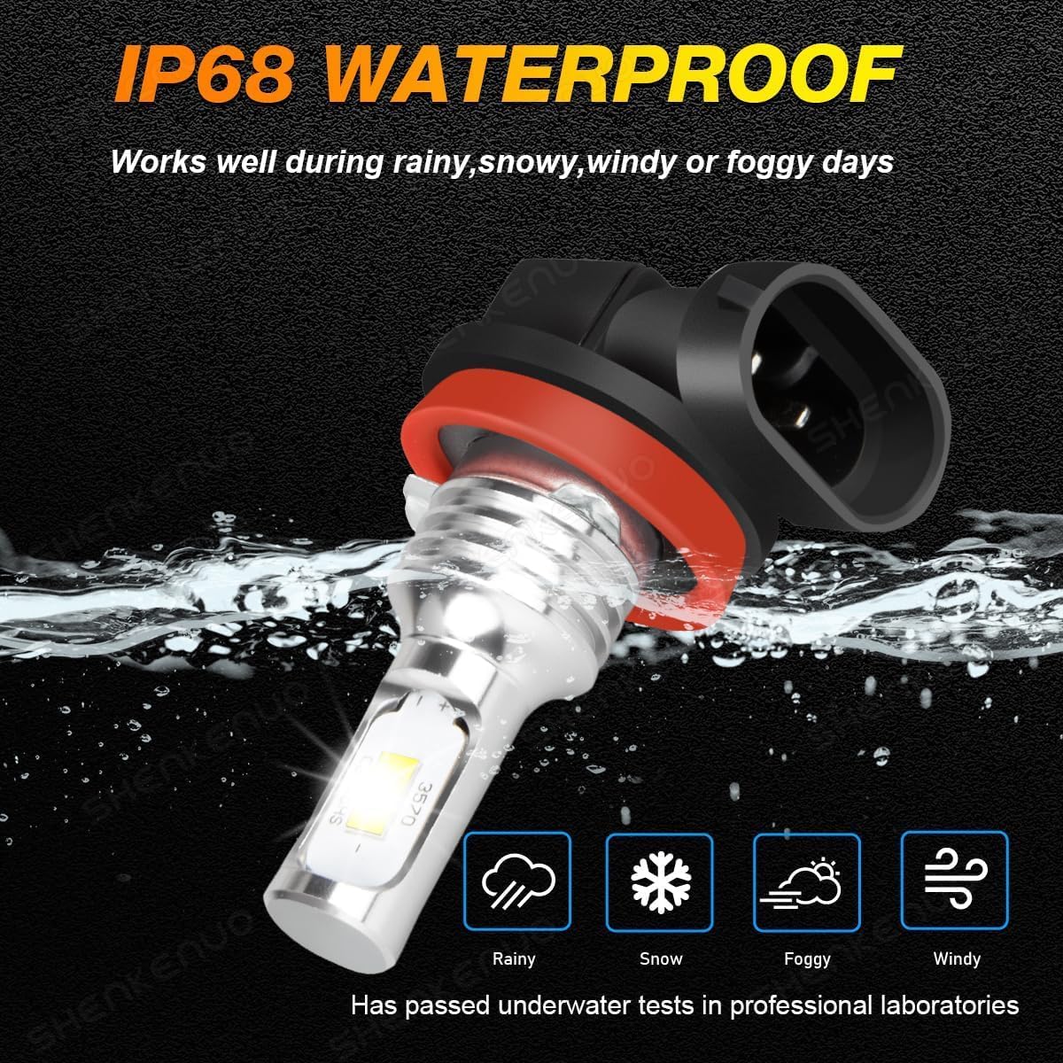 Thumbnail 3 de SHENKENUO H11 LED headlight bulbs 80W