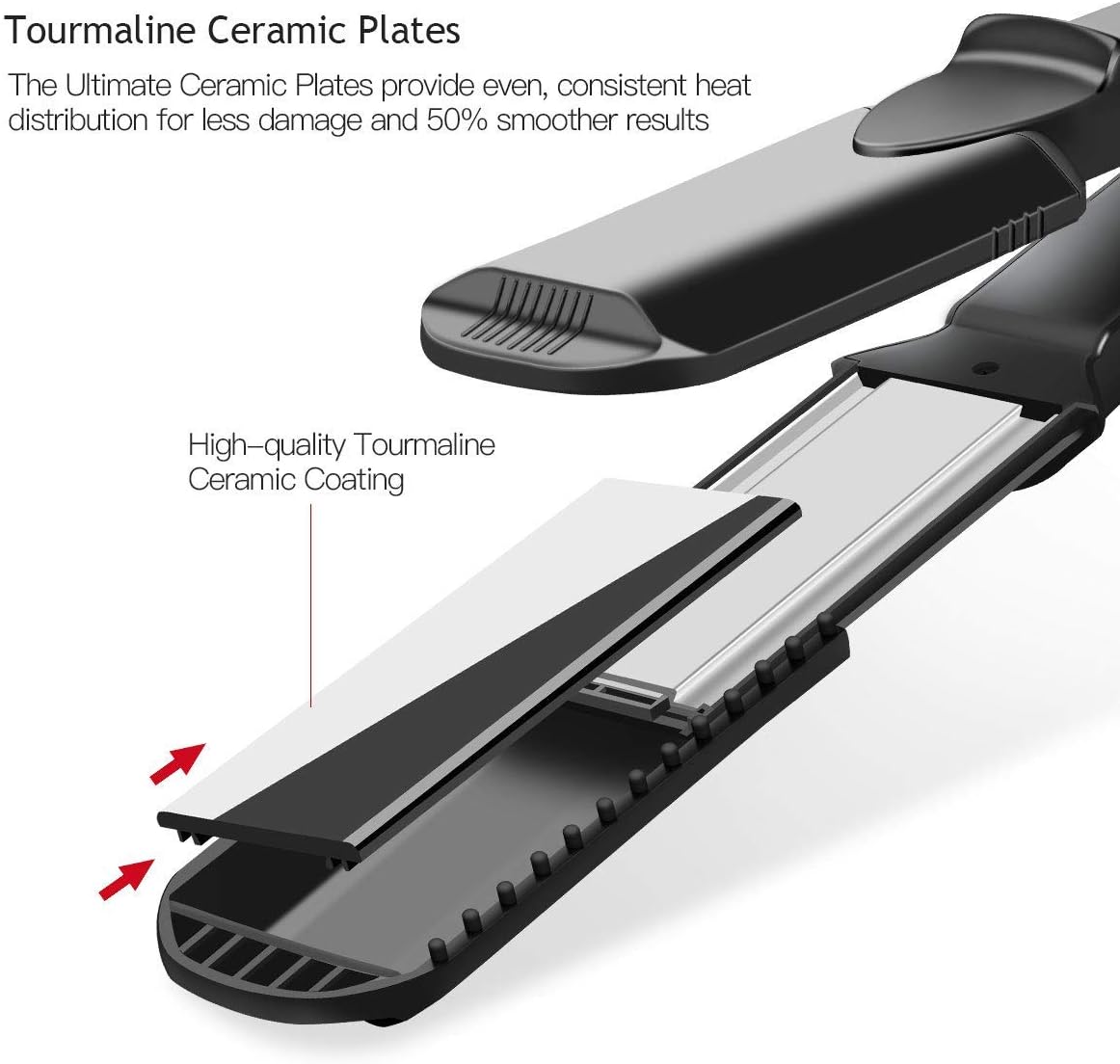 Thumbnail 6 de Hair Crimper by CkeyiN: 4-in-1 Ceramic Hair Styling Iron with Interchangeable Plates