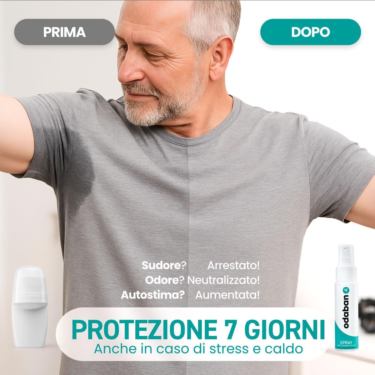 Detalle 2 de odaban Spray antitraspirante 30 ml per sudorazione eccessiva