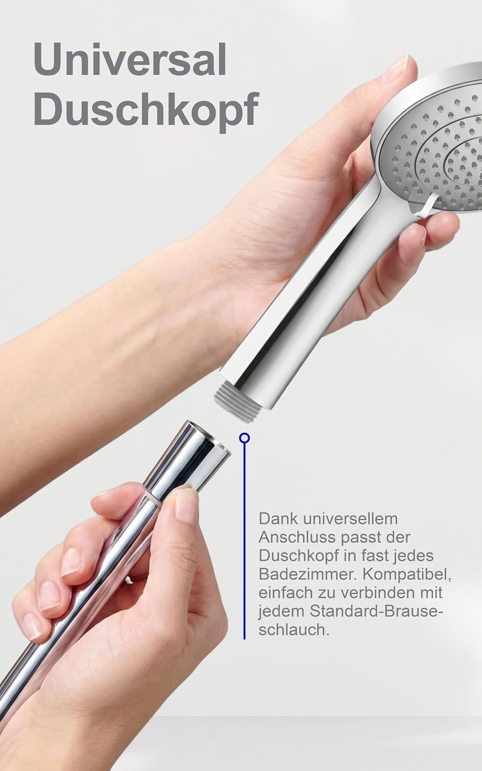 Thumbnail 2 de Duravit Universal Duschkopf – Duschbrause mit 3 Strahlarten (Rain, Intense Rain, Soft Rain) Ø 110 mm, MinusFlow, EasyClean, UV0650017010