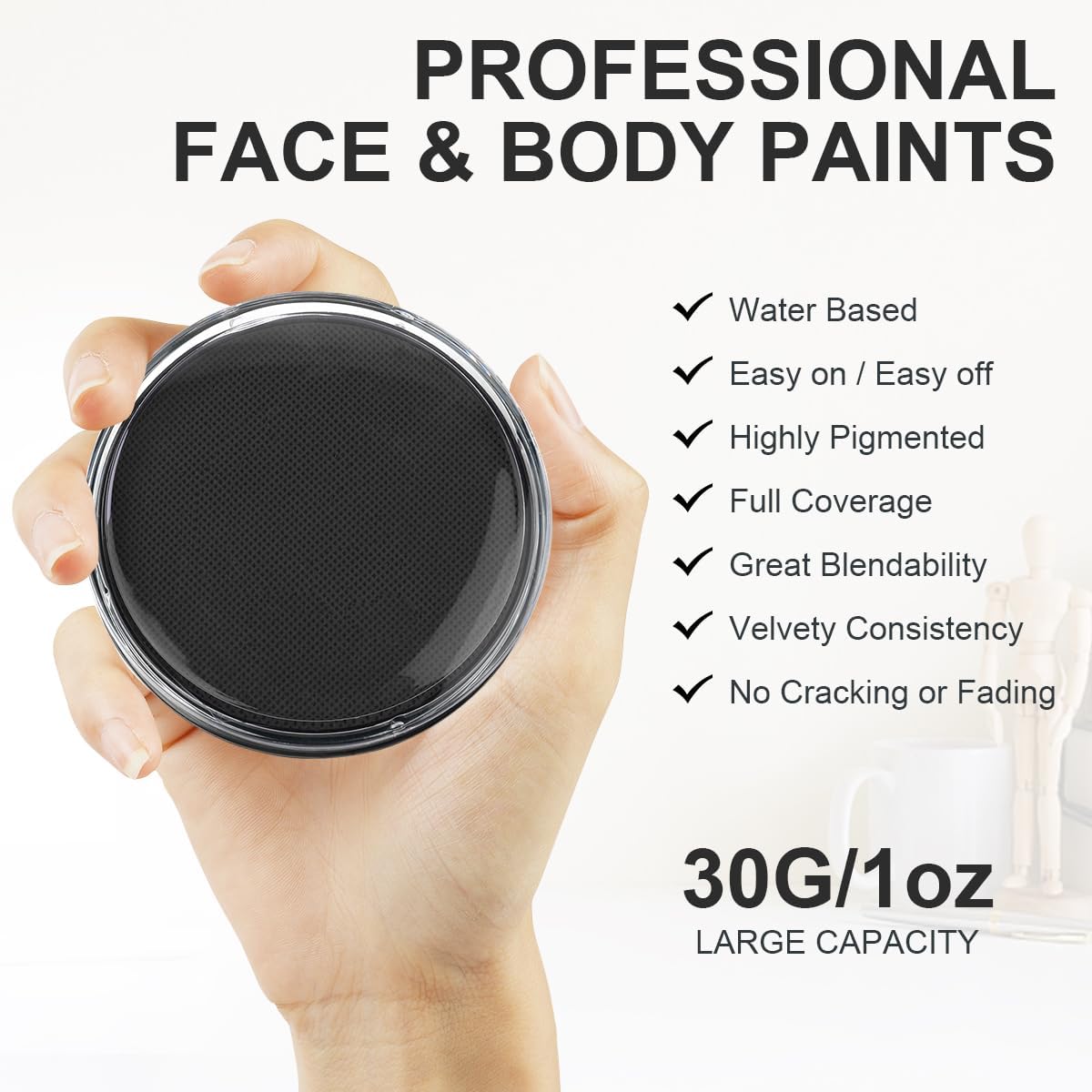 Thumbnail 2 de LOPHE Body Paint 30g – Truccabimbi Noir, vernice per viso e corpo a base d'acqua