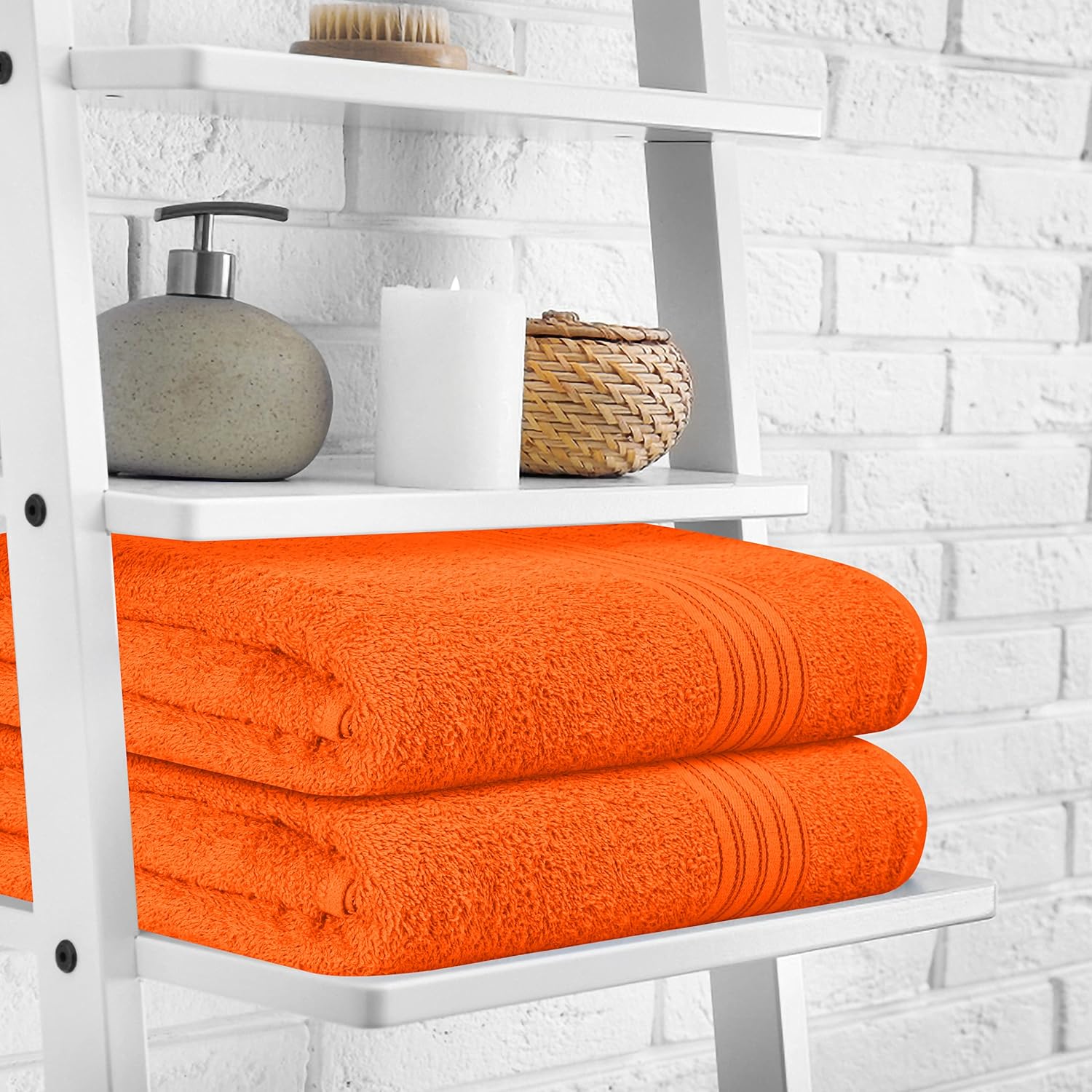 Detalle de BOUTIQUO Cotton Bath Towels, 2-Pack