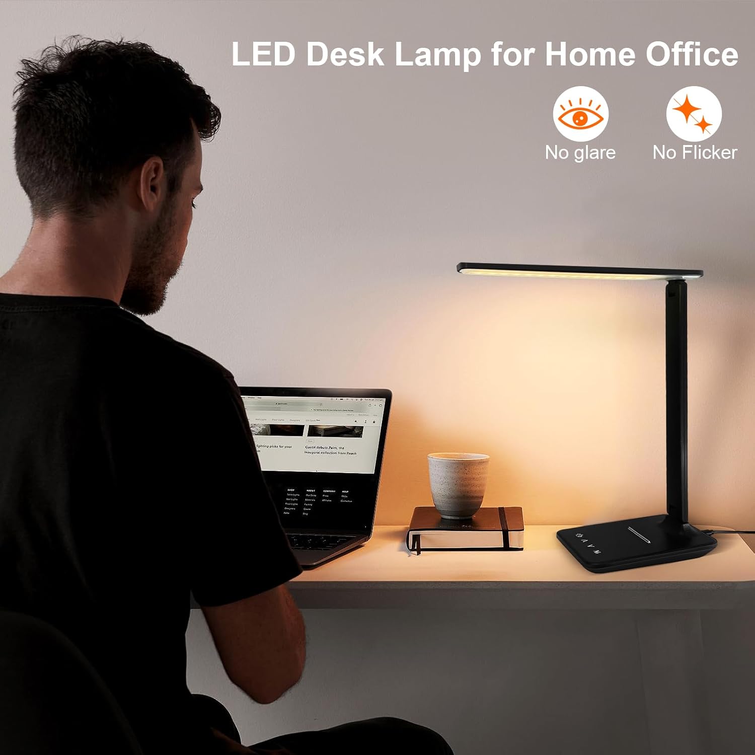 Thumbnail 2 de joyshie Desk Lamp Dimmable LED 5-mode Touch Lamp