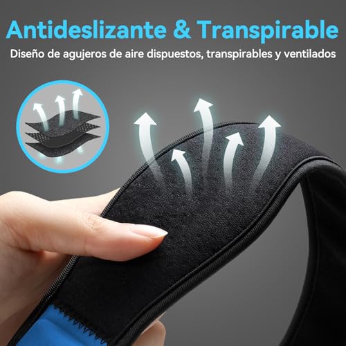 Thumbnail 2 de AGPTEK 1 x coderas para epicondilitis (codo de tenista), cinta ajustable antideslizante azul