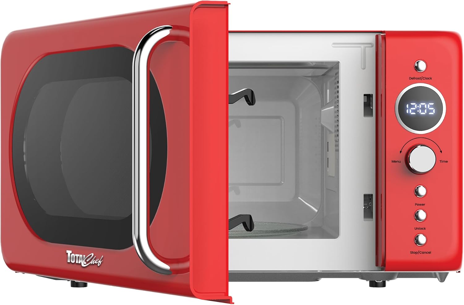 Thumbnail 6 de Total Chef Retro 20L Microwave Oven (700W) with Digital LED Display, 8 Preset Modes & 60 Min Timer
