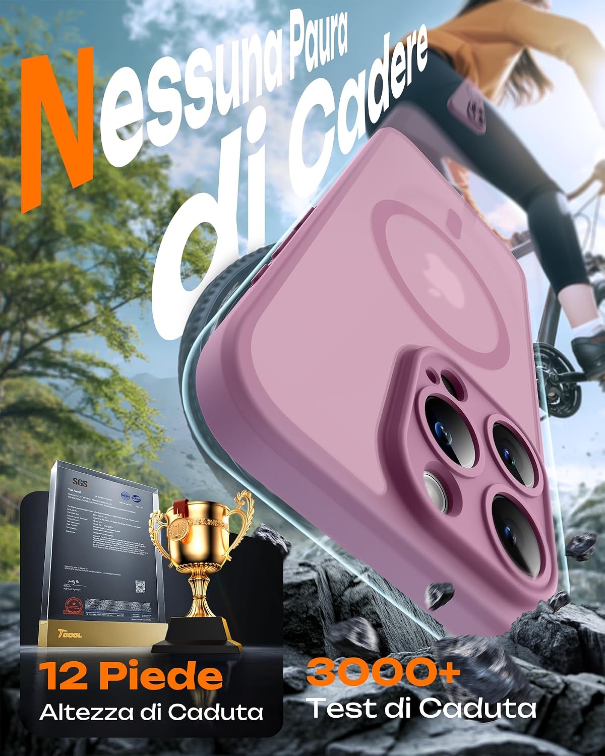 Thumbnail 4 de TOCOL Cover Magnetica per iPhone 13 Pro 6,1 Pollici Lilla