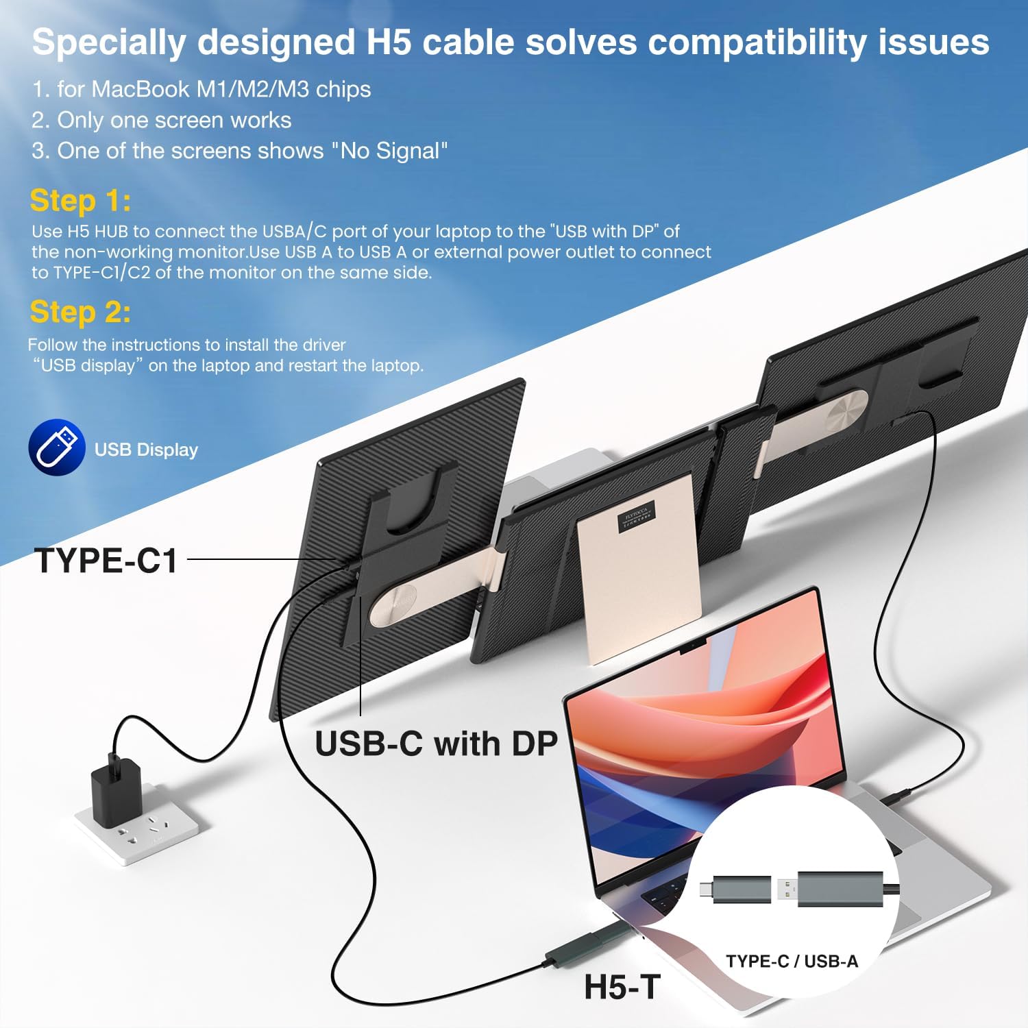 Thumbnail 6 de FLYTOCCA 16" Laptop Screen Extender 1200P