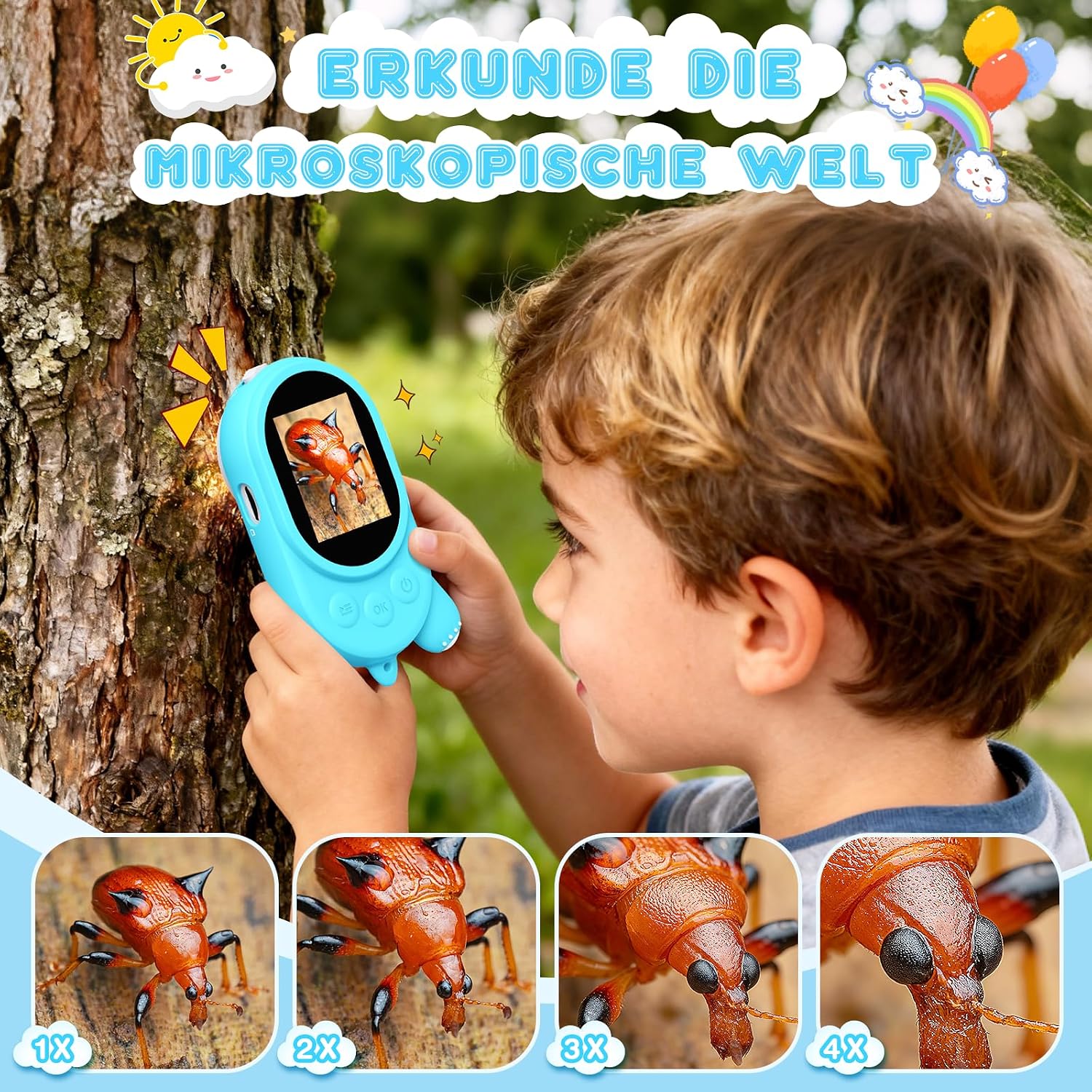 Detalle de Mikroskop für Kinder 2-Zoll LCD