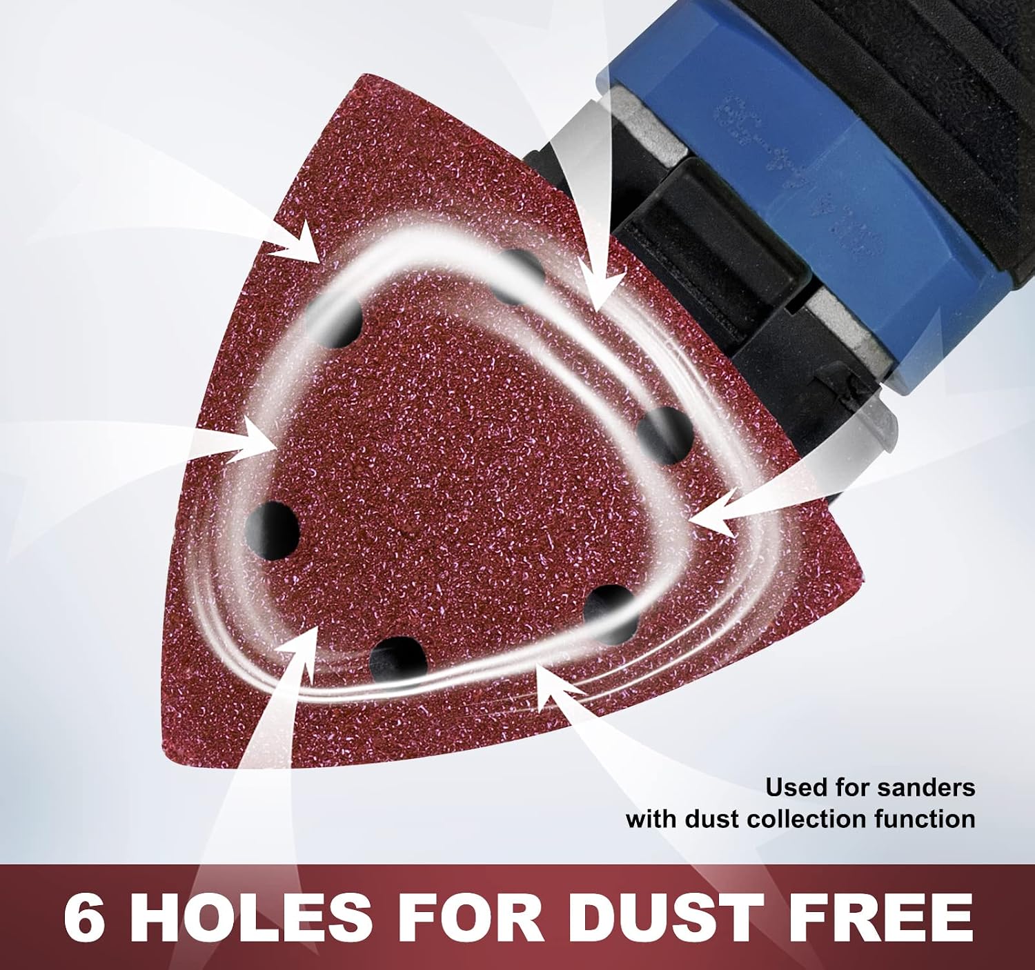 Detalle de SATC Multi Tool Triangle Sanding Pads (120 pcs) 93mm for Detail Mouse Sanders