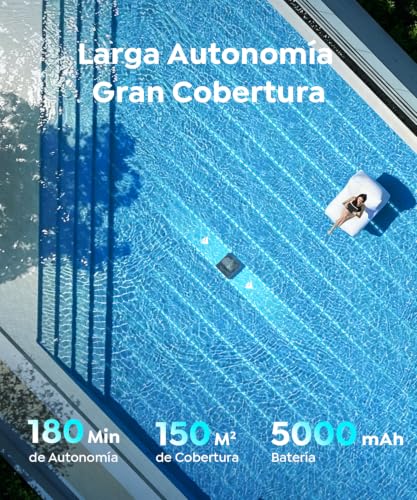 Detalle 2 de BRINBO C1 Robot Piscina: Limpiafondos y Paredes con Navegación Inteligente