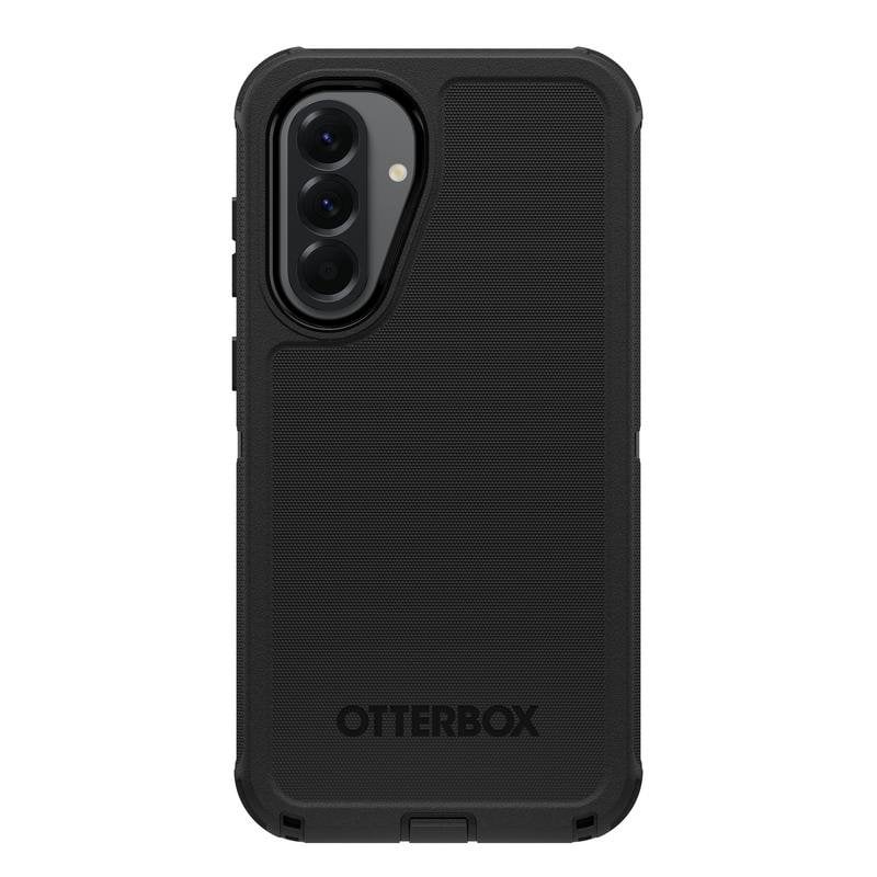 Detalle de OtterBox Defender Series Cover Silicona Negra para Galaxy A56 5G — máxima protección en triple capa