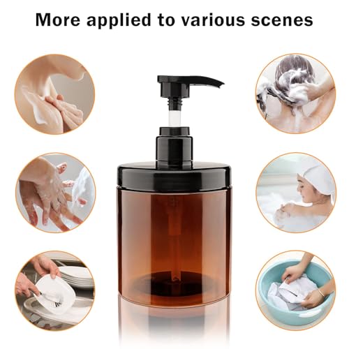 Thumbnail 6 de Hokretme 3Pcs 600ml Pump Bottle Dispensers – Wide Mouth, Refillable, BPA-Free