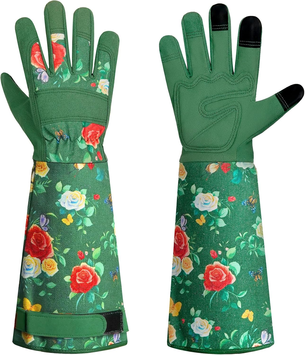 Detalle de DLY DLY Long Gardening Gloves for Women, Thorn-Resistant Rose Pruning Gloves