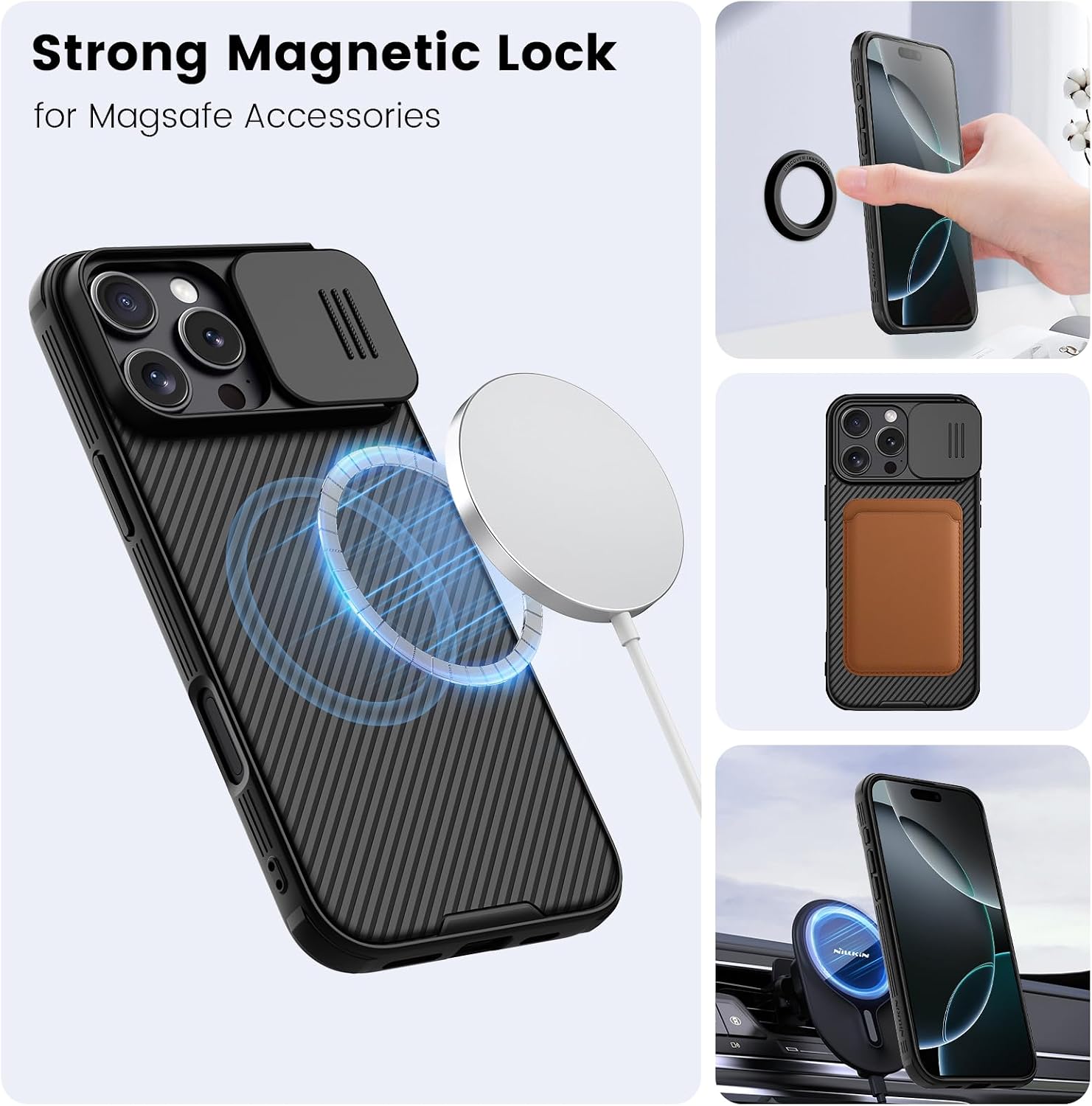 Detalle de Nillkin Nillkin_Magsafe_SlidingCamera_16Pro Case for iPhone 16 Pro with MagSafe