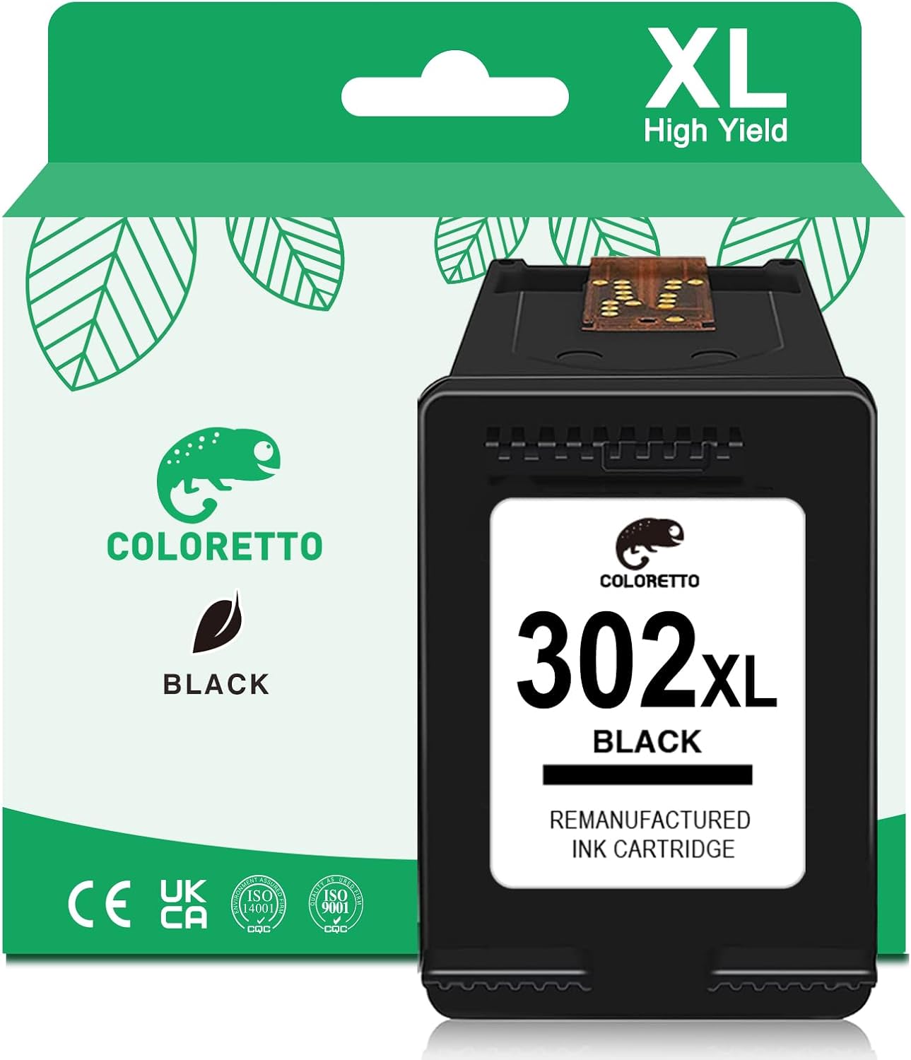 COLORETTO 302XL Negro (22 ml) cartucho remanufacturado para impresoras HP compatibles