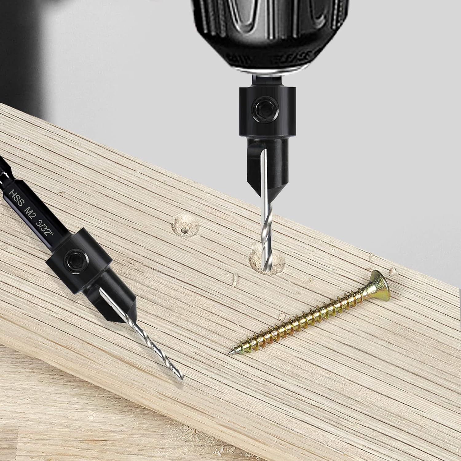 Thumbnail 5 de Woodworking Countersink Drill Bits Set 8 Pack