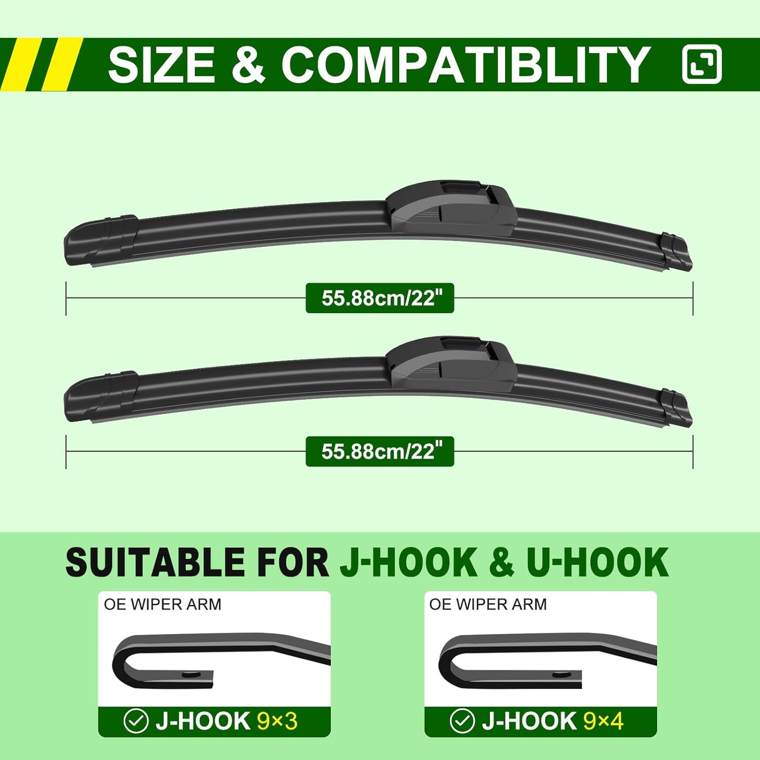 Detalle 2 de ZIXMMO 22in Premium All-Season Wipers