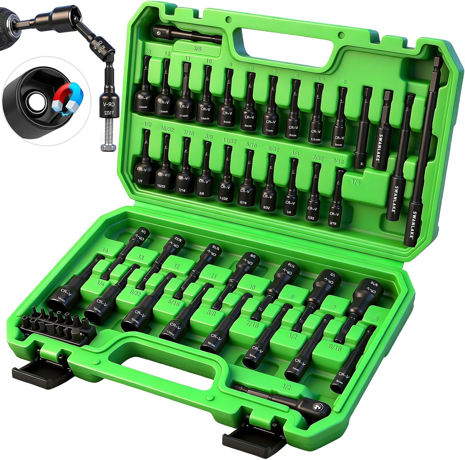 Detalle de Magnetic Nut Driver Set, 55-Piece