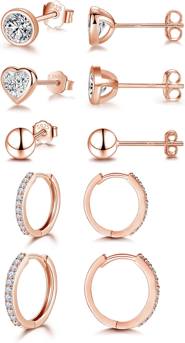 Detalle de Ecripe 925 Silber Ohrringe Set 5 Paare